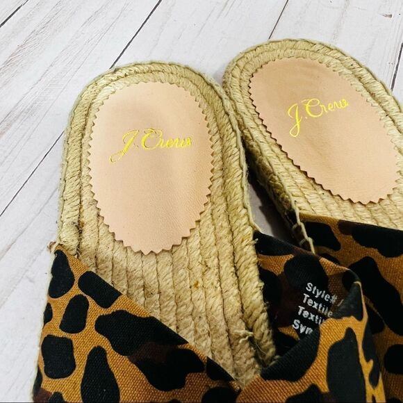 J. Crew Cheetah Animal Print Slip on Espadrille Sandals - Picture 3 of 7